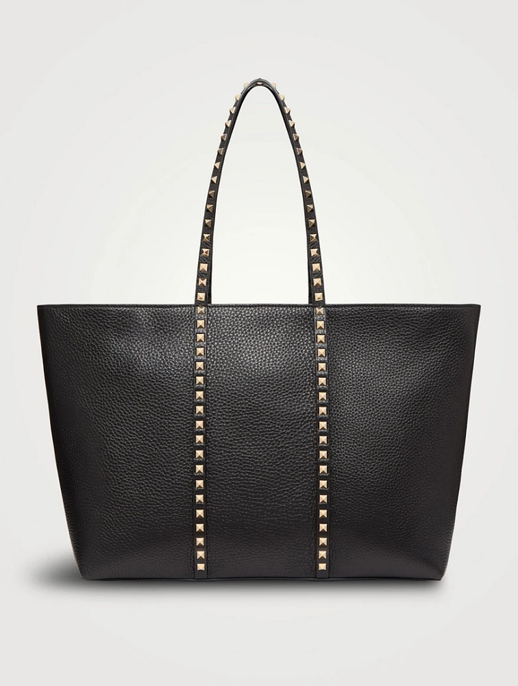 Rockstud Leather Tote Bag