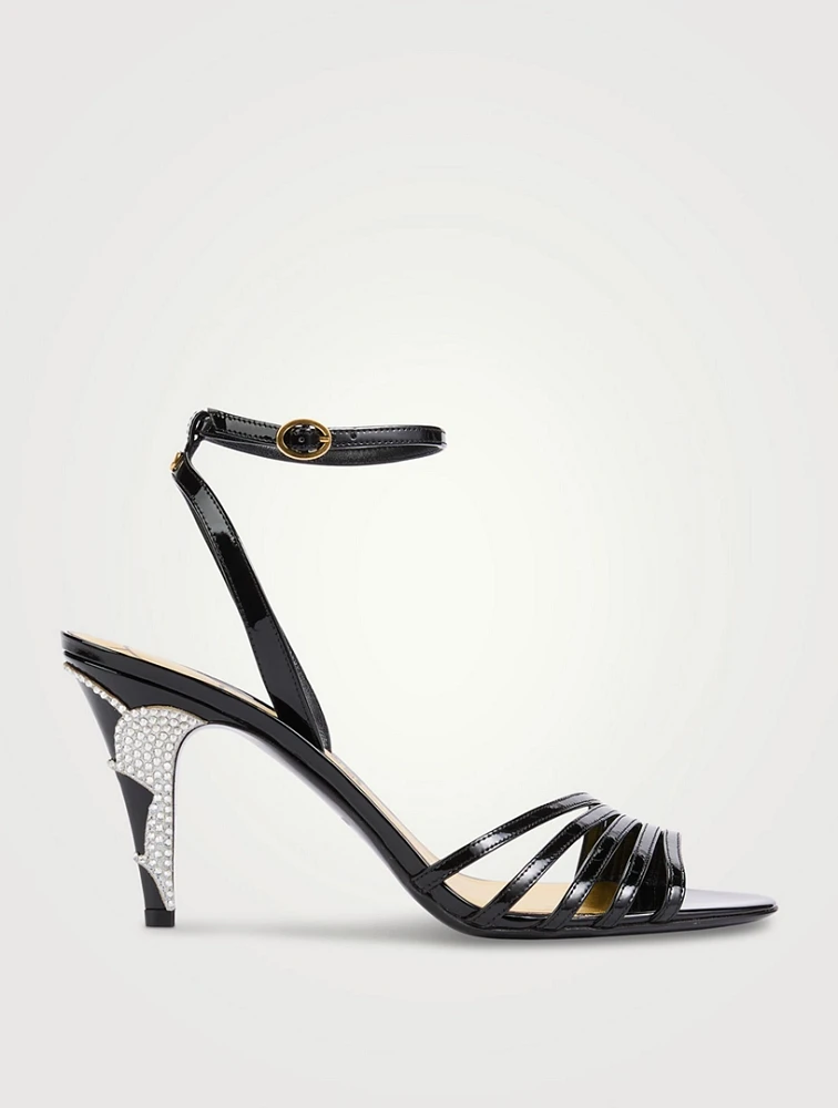 Ladycrush Embellished Patent Leather Sandals