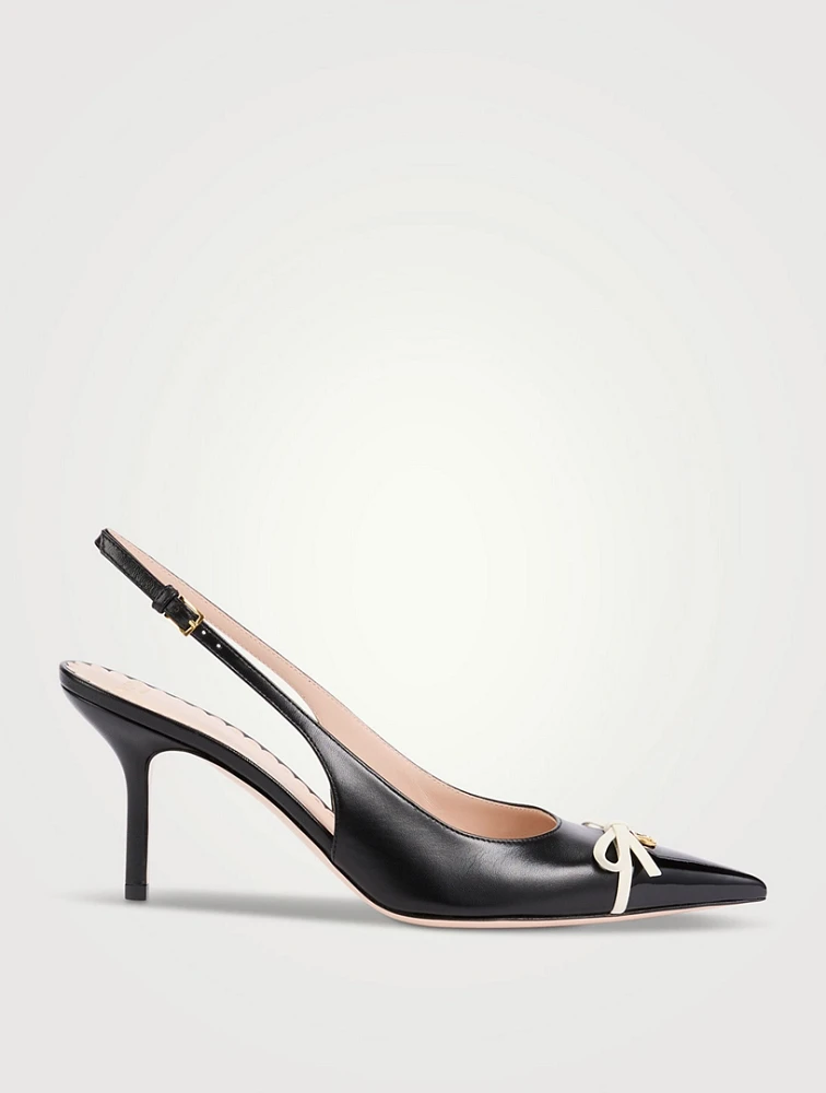 Leather Slingback Pumps