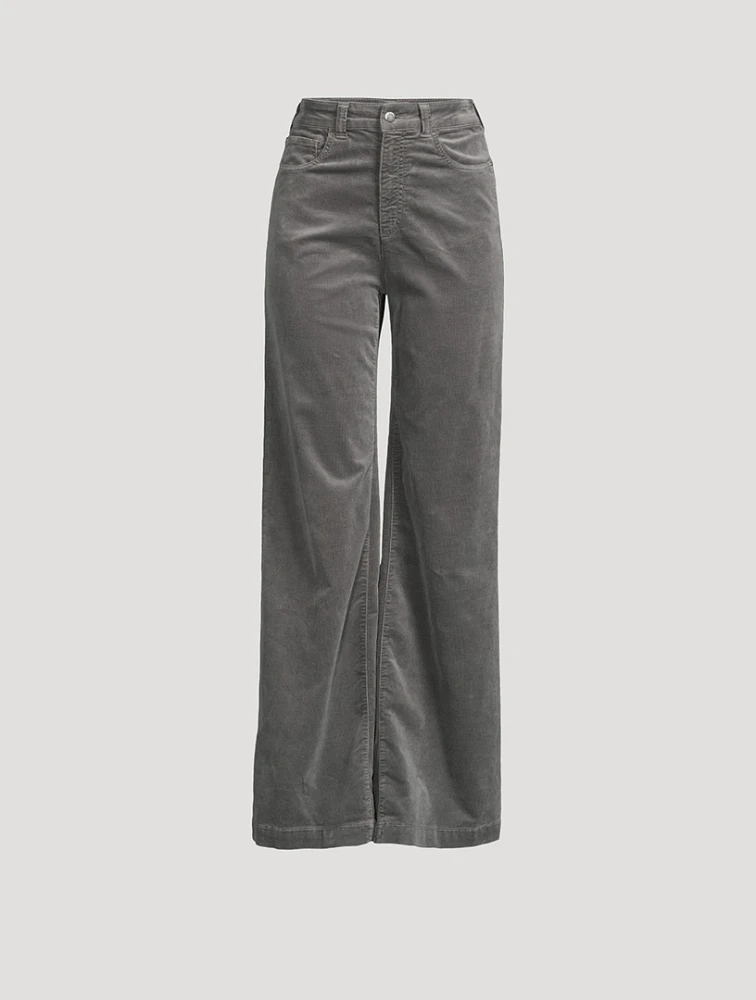 Velvet Wide-Leg Jeans