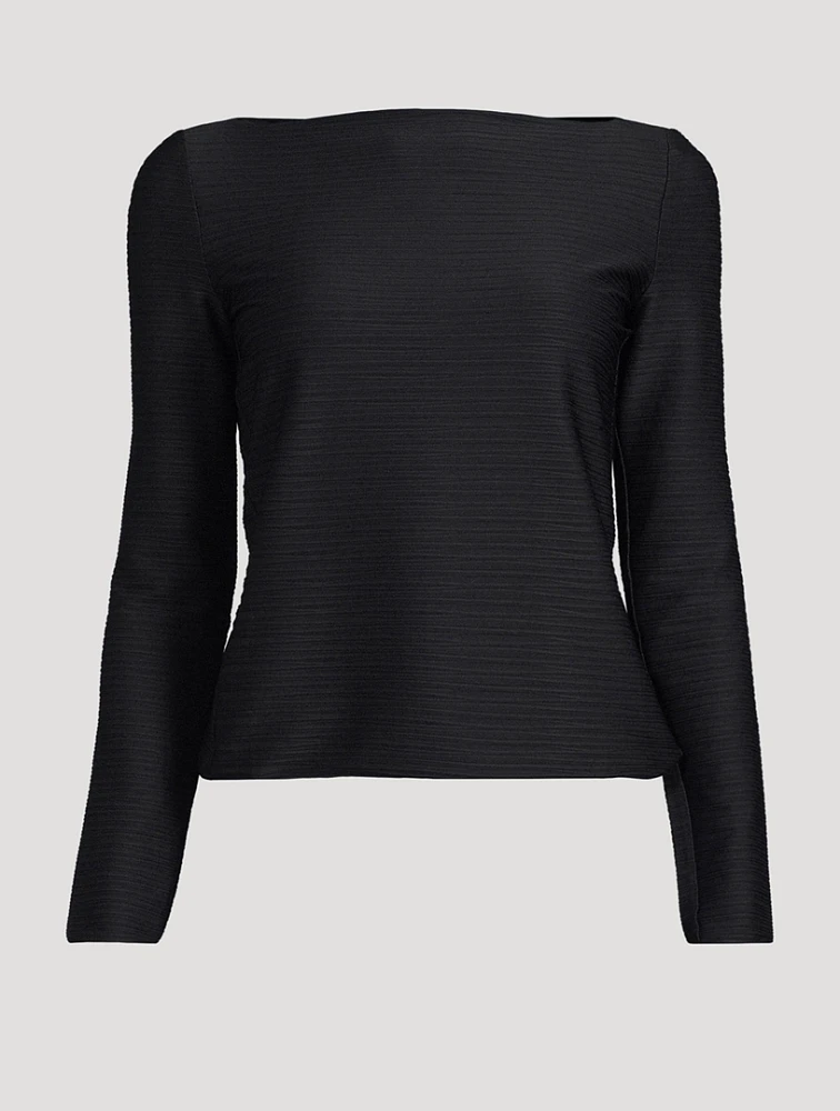 Plissé Jersey Top