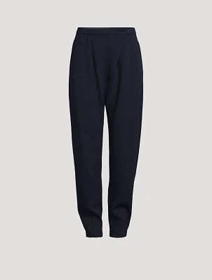 Jersey Barrel-Leg Trousers