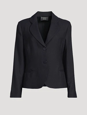 Icon Chevron Single-Breasted Blazer