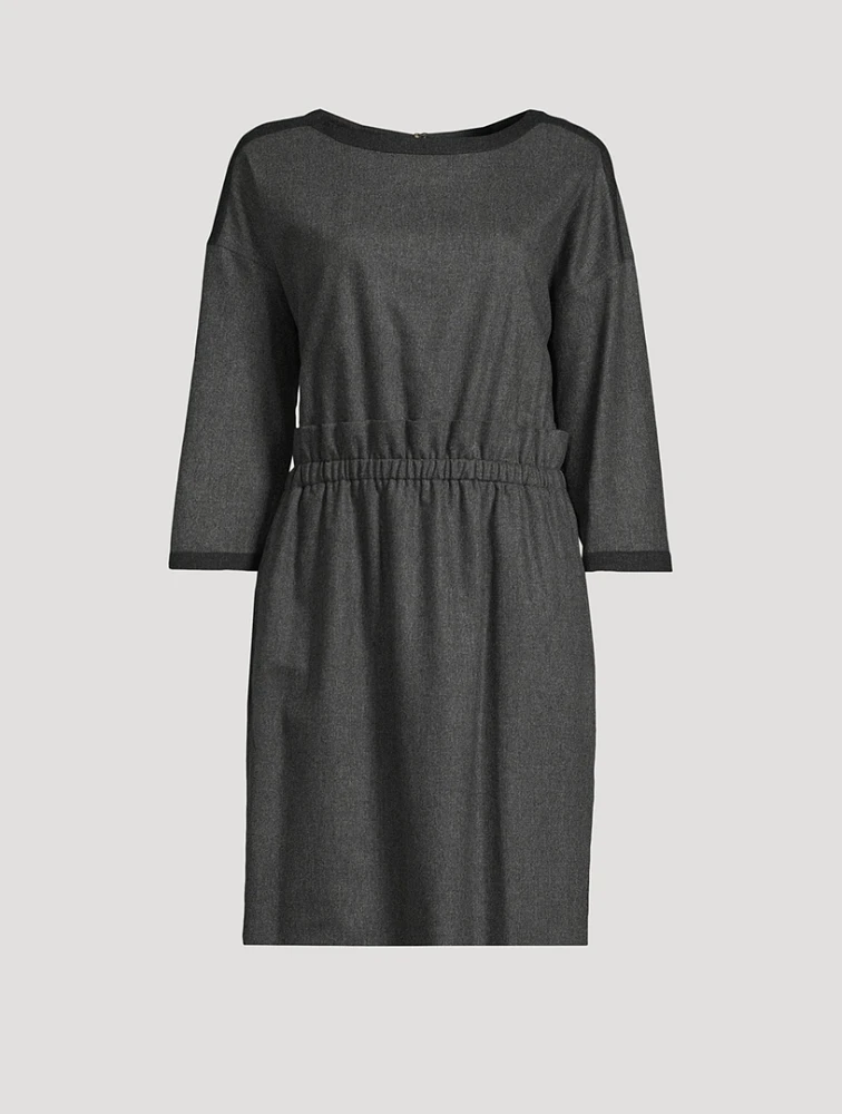 Icon Mélange Wool Flannel Dress