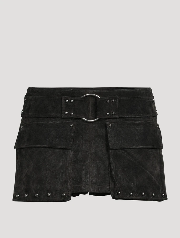 Faux Suede Skort
