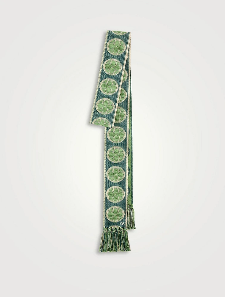 Antibes Geometric Jacquard Scarf