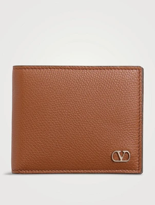 VLogo Leather Bi-Fold Wallet