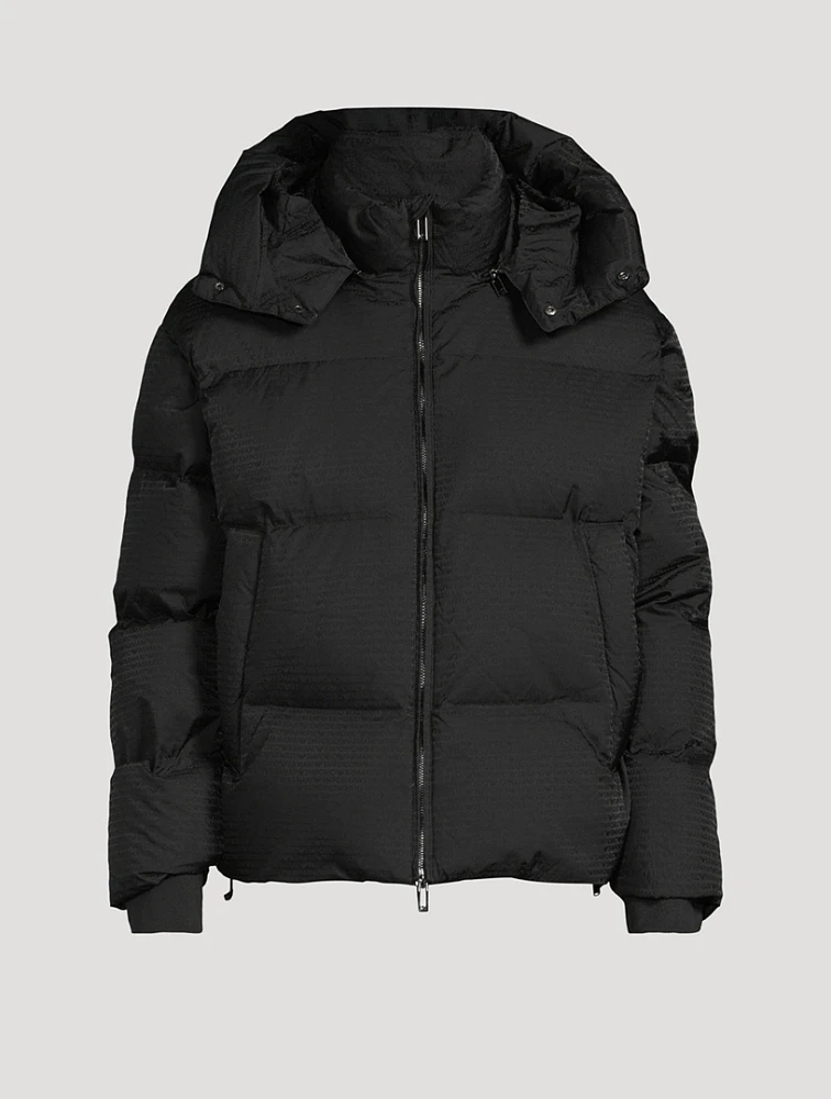 Down Jacket Logo Print
