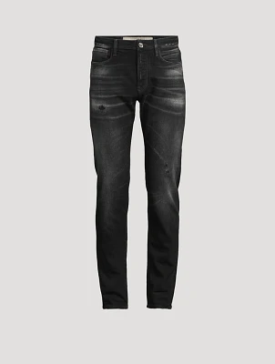 Low-Rise Slim Straight Jeans