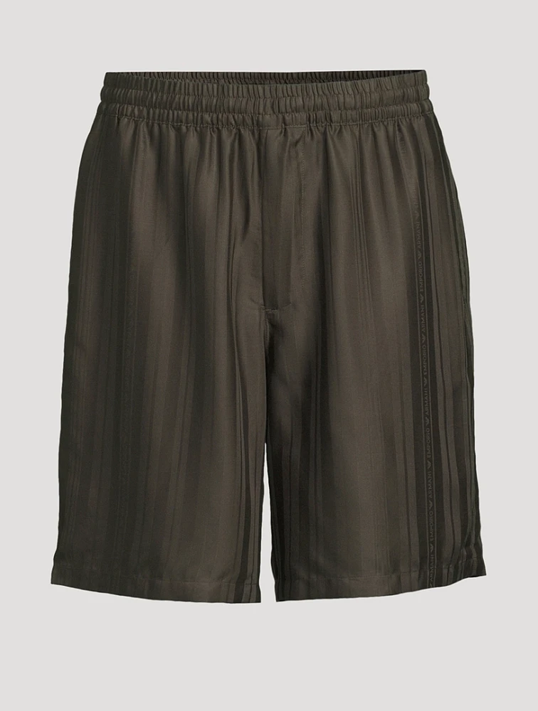Striped Jacquard Bermuda Shorts