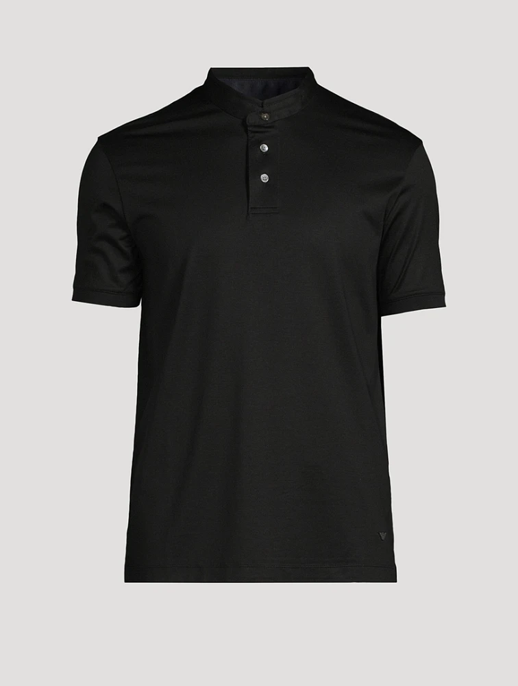 Stand Collar Polo Shirt