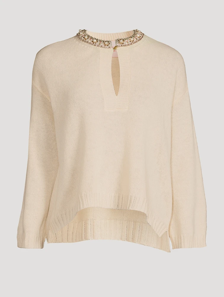 Embellished Wool Sweater