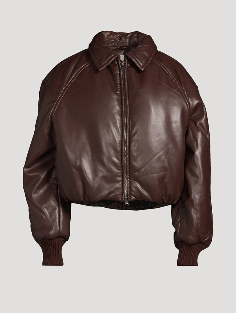 AGOLDE x Shoreditch Ski Club Tate Padded Vegan Leather Bomber