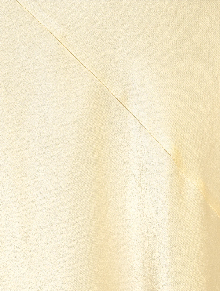 La Lune One-Shoulder Satin Gown