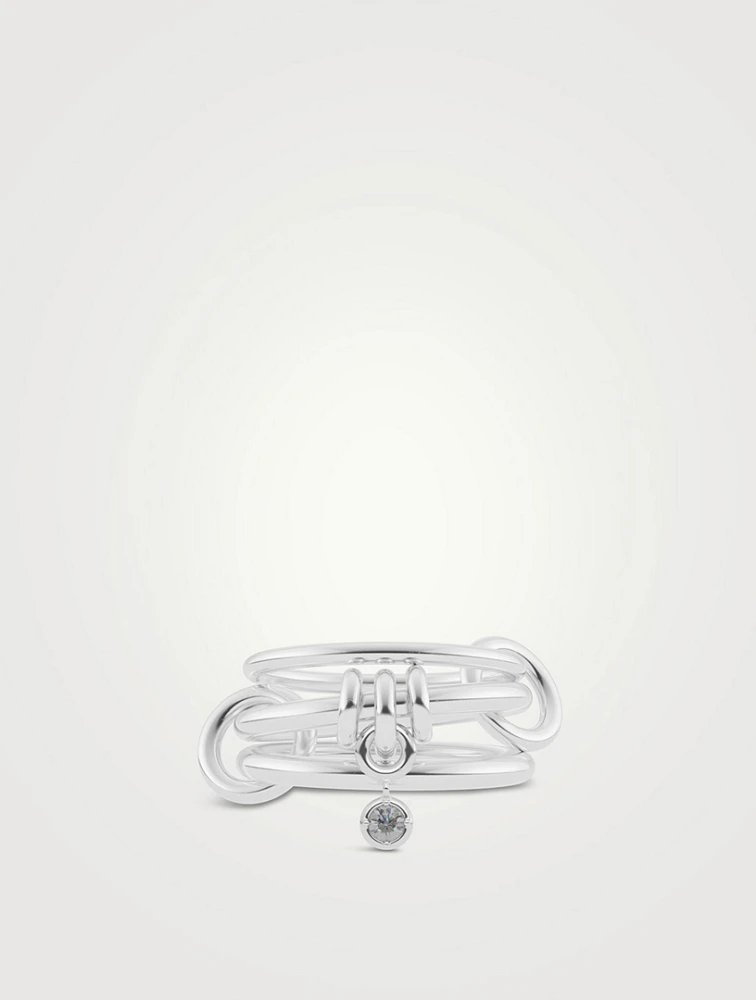 Piera Silver Gris Ring With Diamond