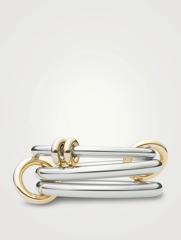 Raneth SG Silver And 18K Gold Ring