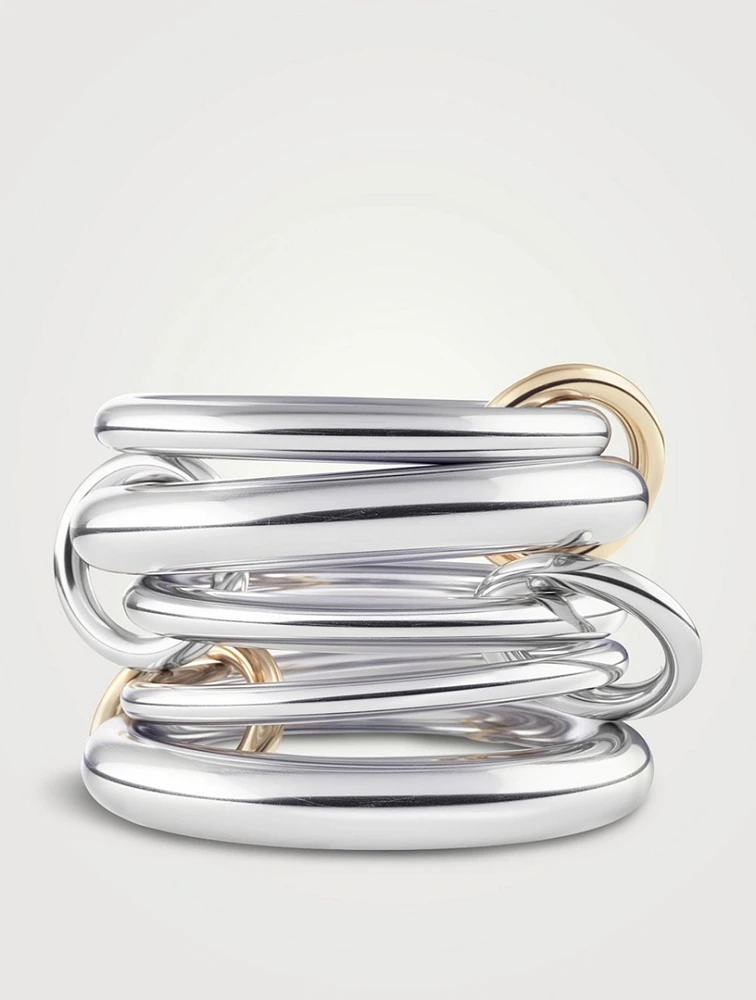 Vela SG Silver And 18K Gold Ring