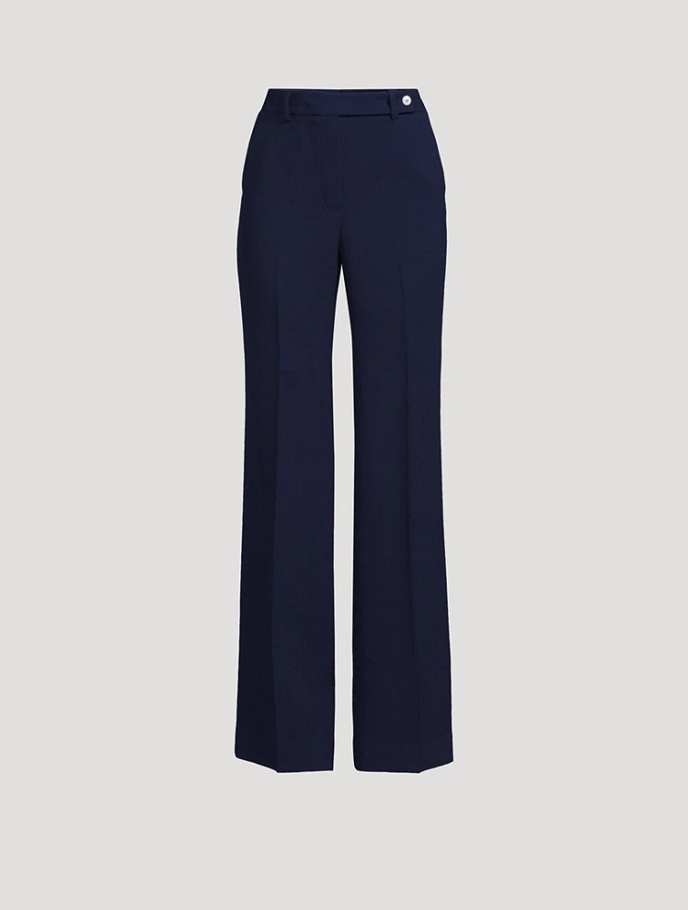 Straight-Leg Wool Trousers