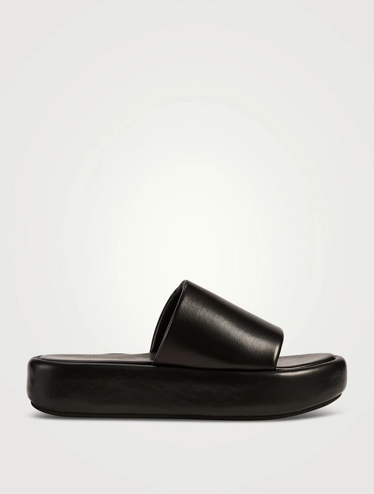 Gipsy Leather Platform Slide Sandals
