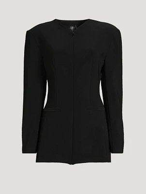 Zip-Front Blazer