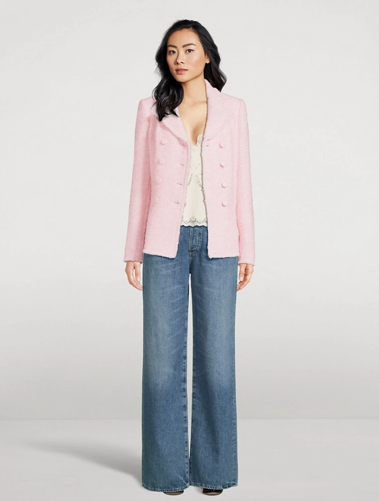 Morrow Double-Breasted Bouclé Blazer