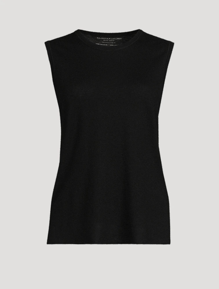 Cashmere Sleeveless T-Shirt