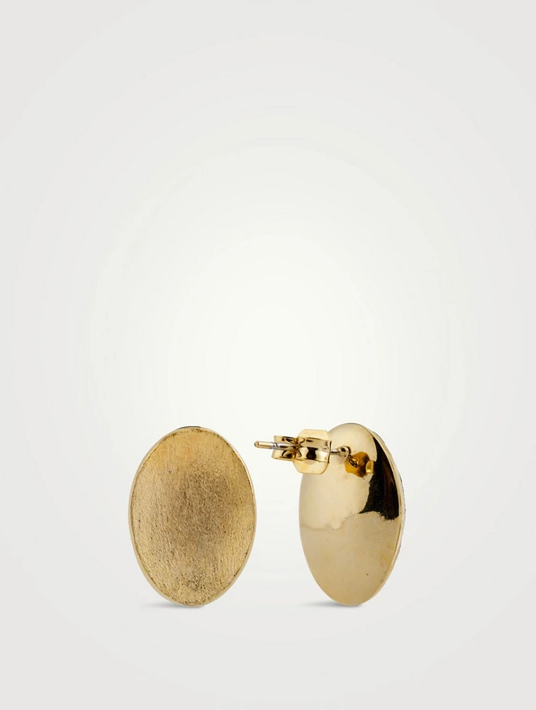 Concave Oval Earrings