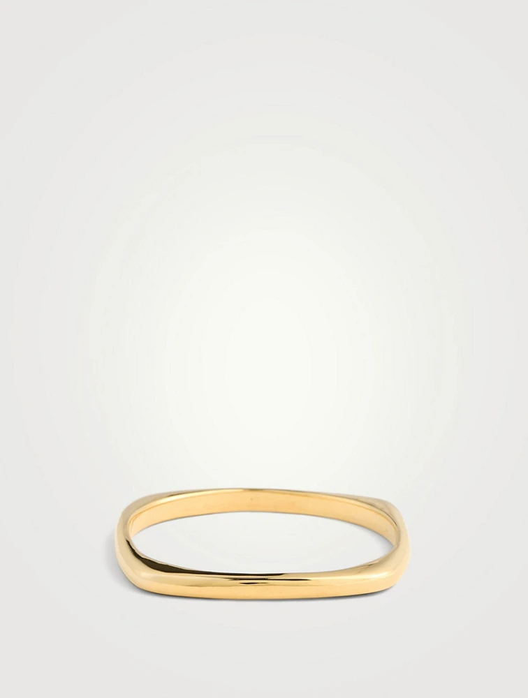 Thick Squared Bangle Bracelet