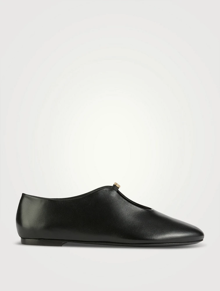 4G Liquid Leather Ballerinas