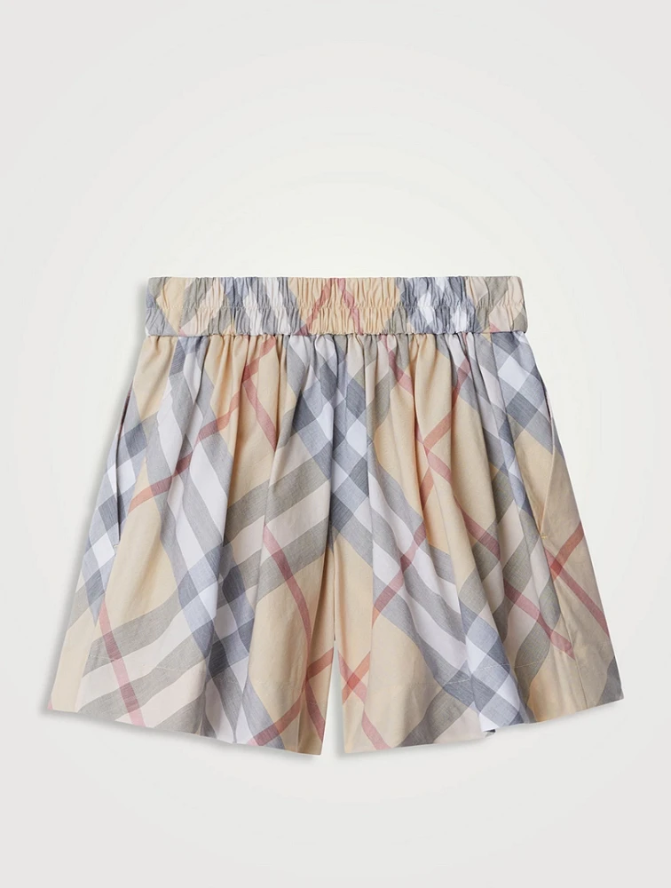 Check Cotton Shorts