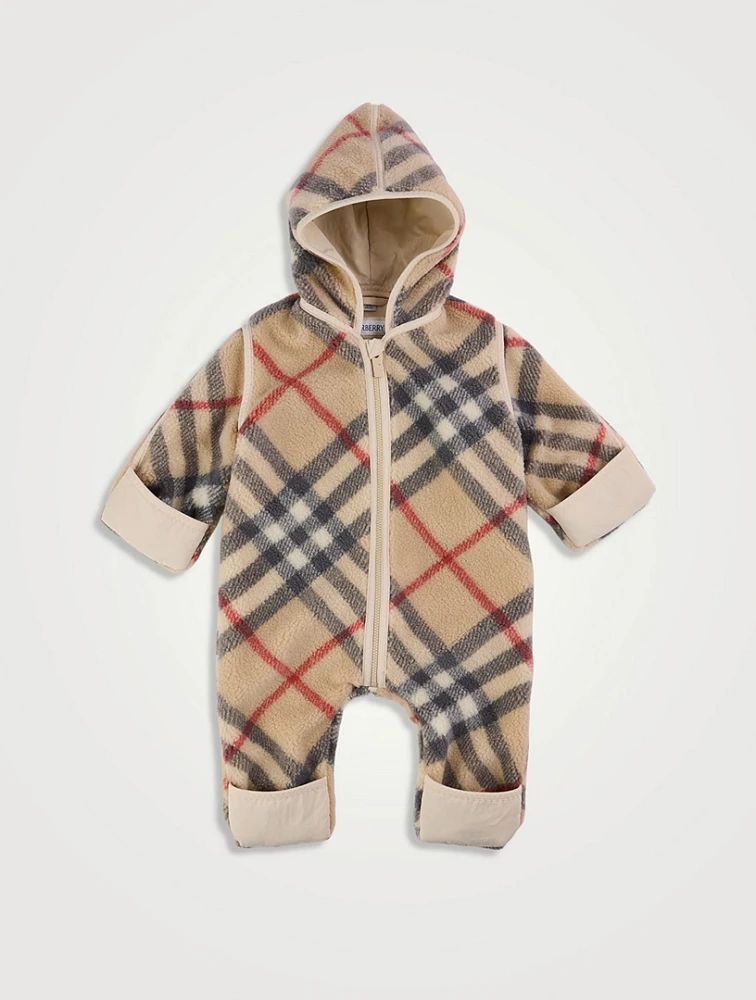 Check Fleece Jumpsuit