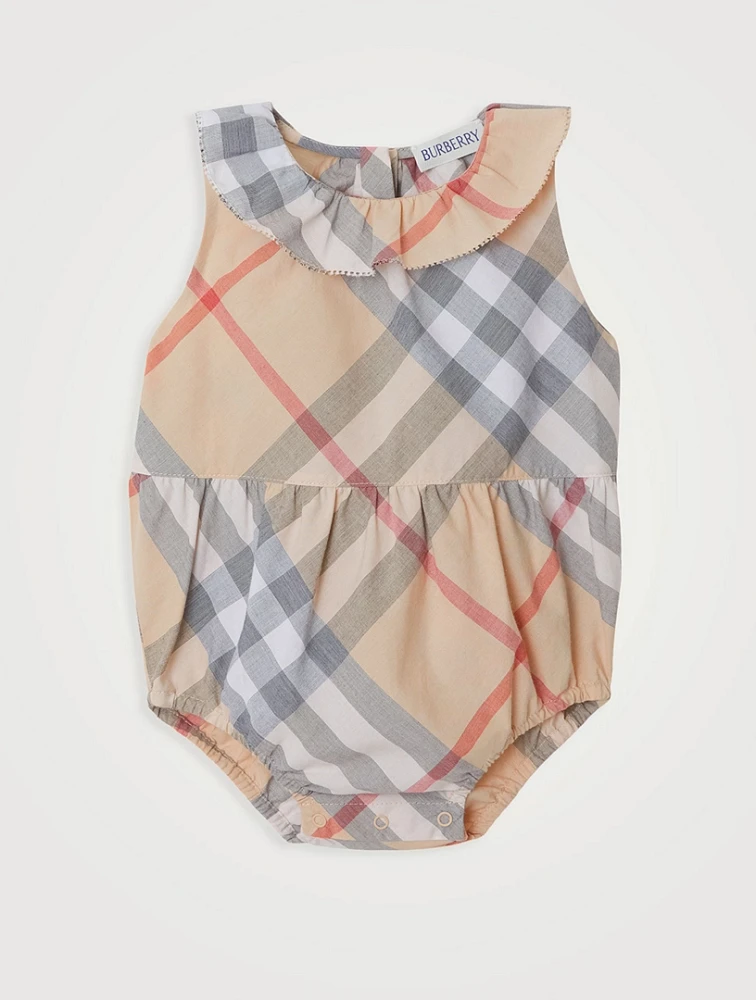 Check Sleeveless Bodysuit