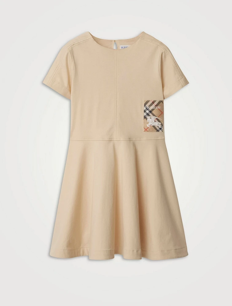Logo Patch Short-Sleeve Dress