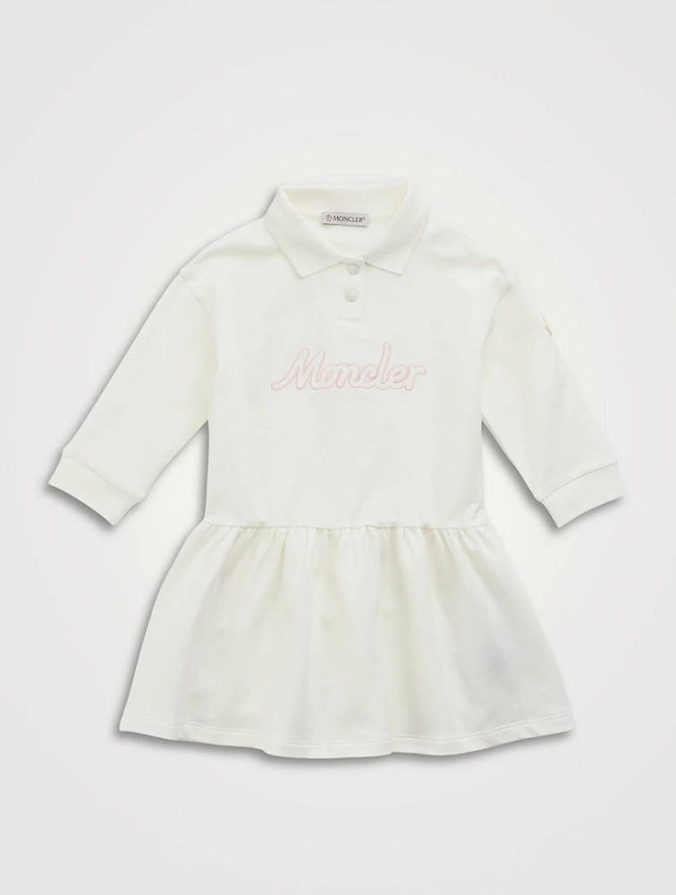 Stretch Cotton Long-Sleeve Polo Dress