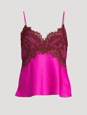 Talulah Lace-Trimmed Satin Cami