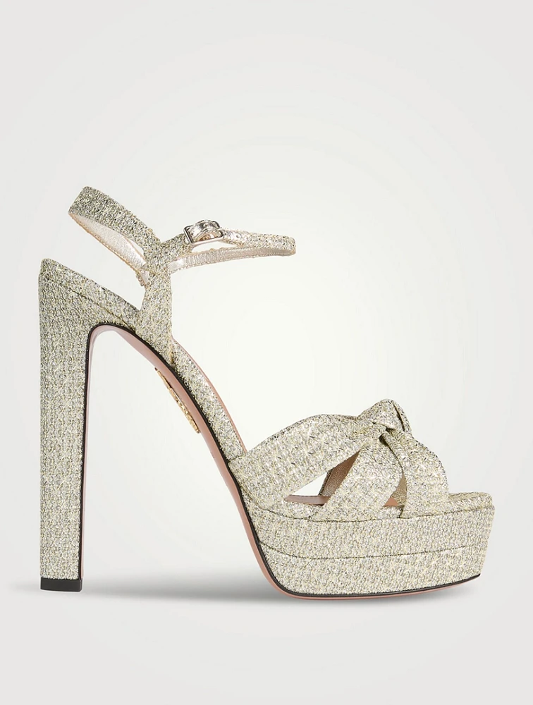 Nina Tweed Platform Sandals