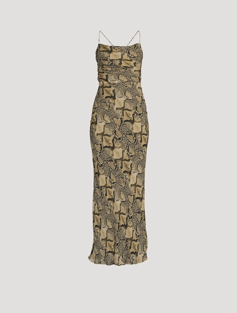 Hadiya Georgette Gown Snakeskin Print