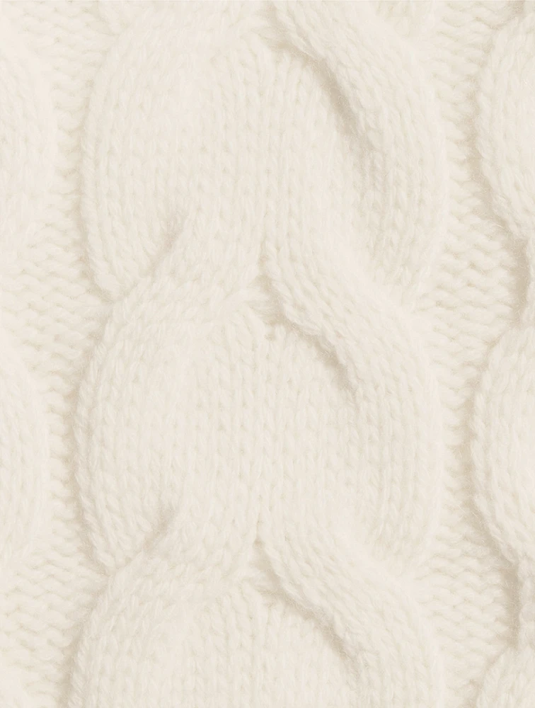 Cable-Knit Felted Wool Cashmere Sweater Vest