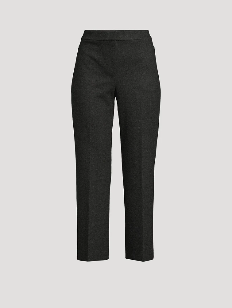 Kick Flare Herringbone Trousers