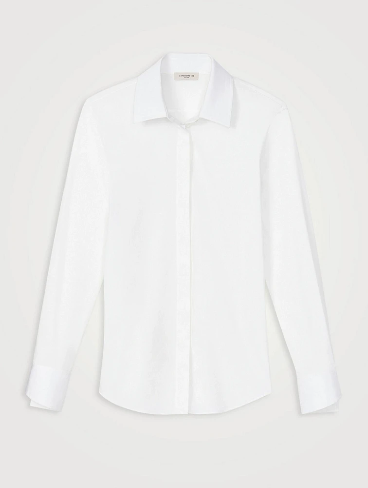 Wright Stretch Cotton Straight-Fit Shirt