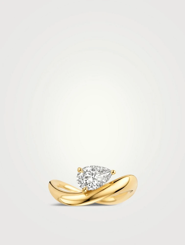 Jackie Ring With Pear Lab Grown Diamond