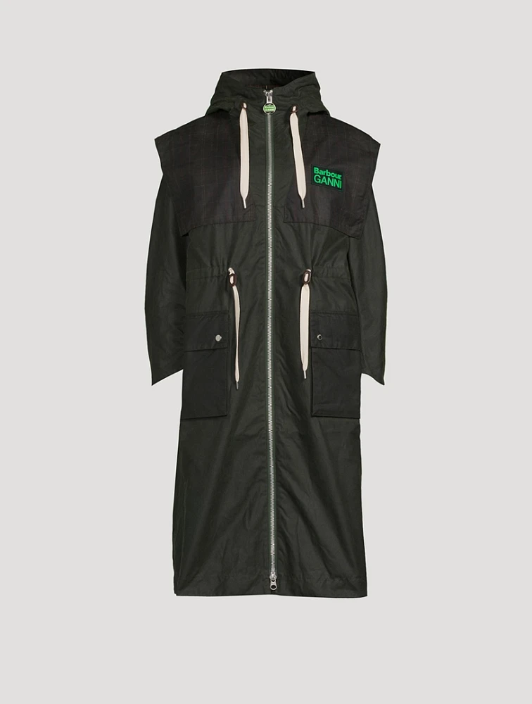 GANNI x Barbour Waxed Cotton Parka