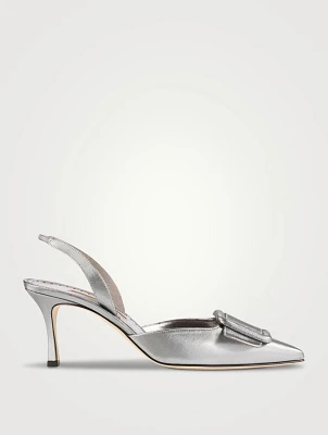 Maysli Metallic Slingback Pumps