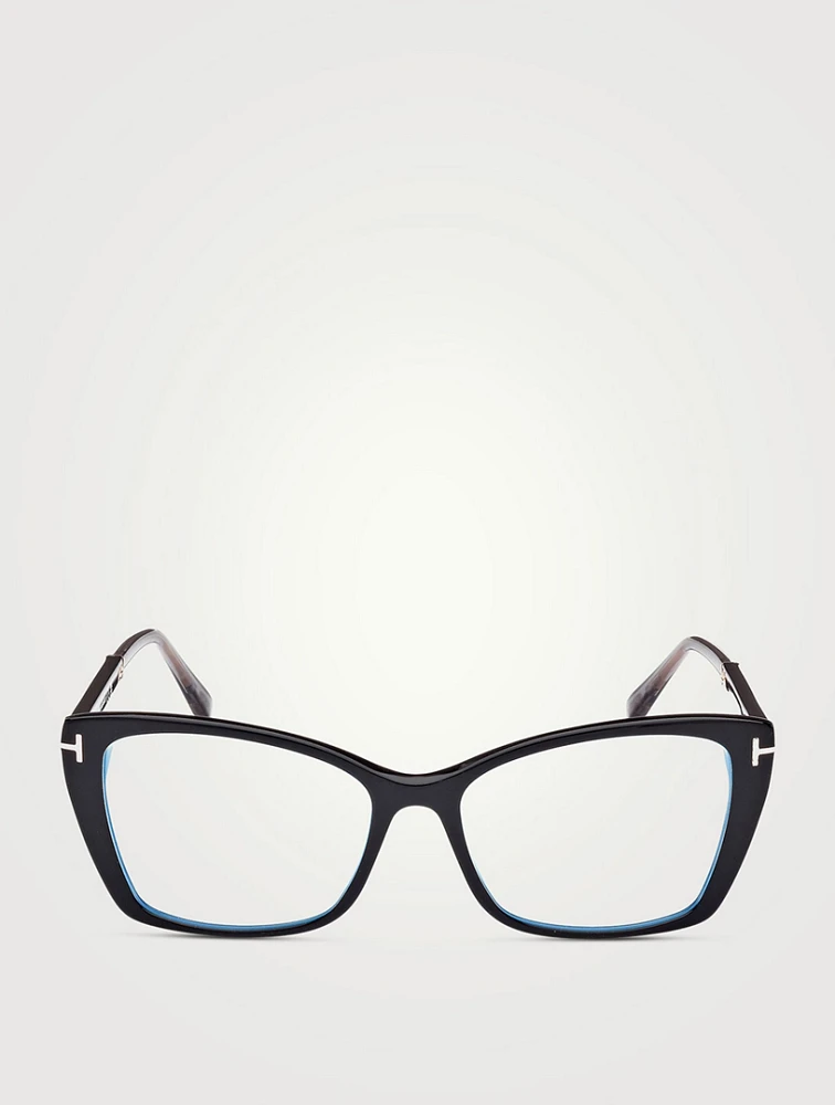 Cat Eye Optical Glasses With Blue Block Lenses