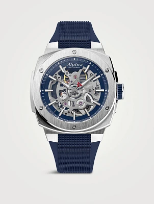 Alpiner Extreme Skeleton Automatic Stainless Steel Rubber Strap Watch