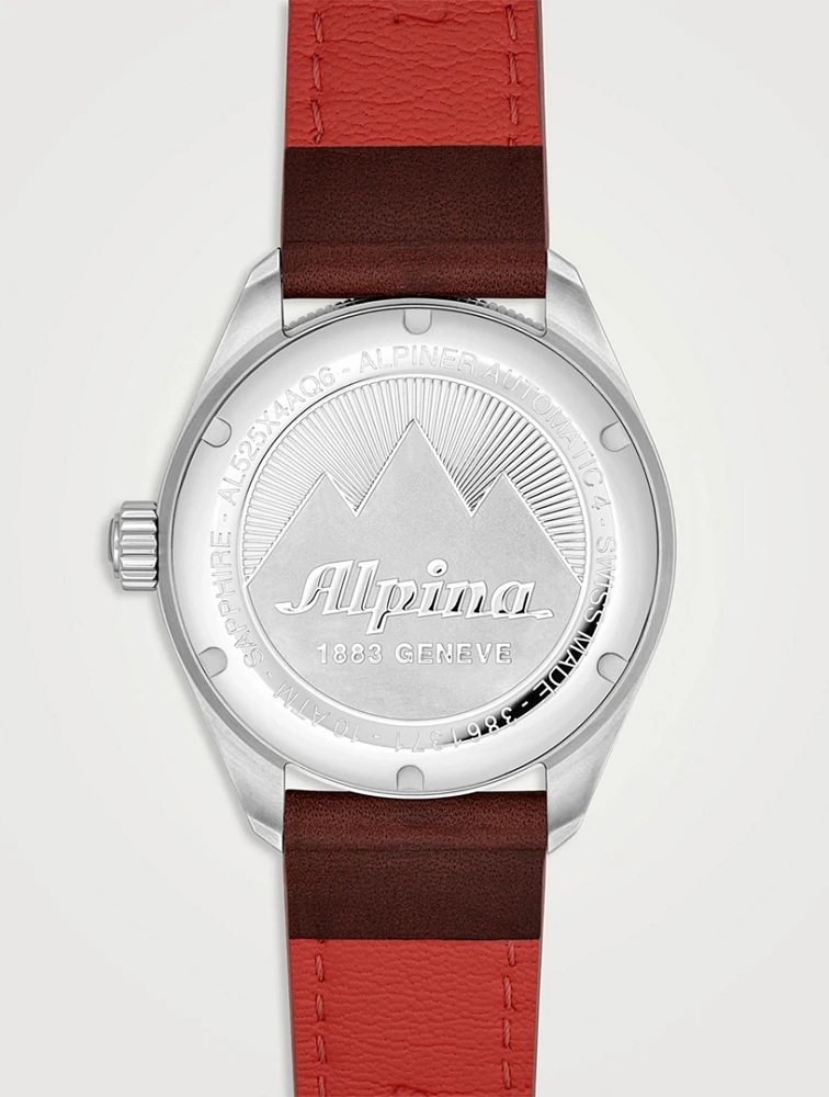 Alpiner 4 Automatic Stainless Steel Leather Strap Watch