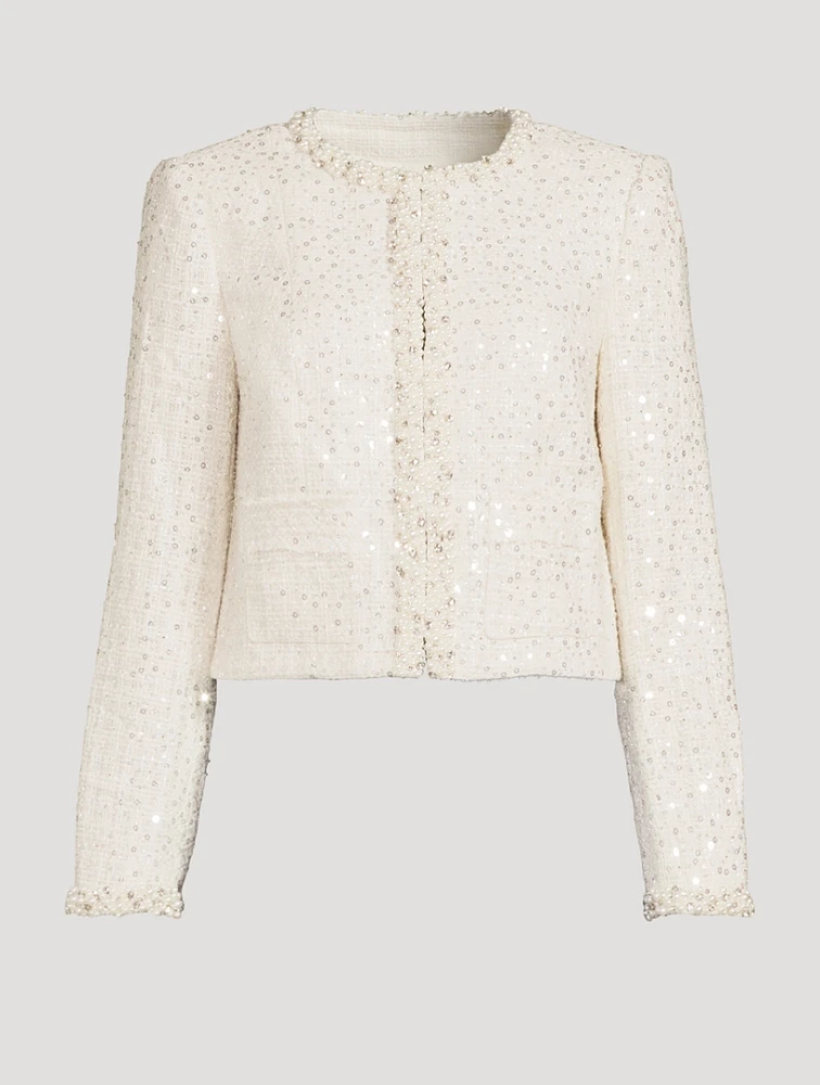 Vintra Embellished Tweed Jacket