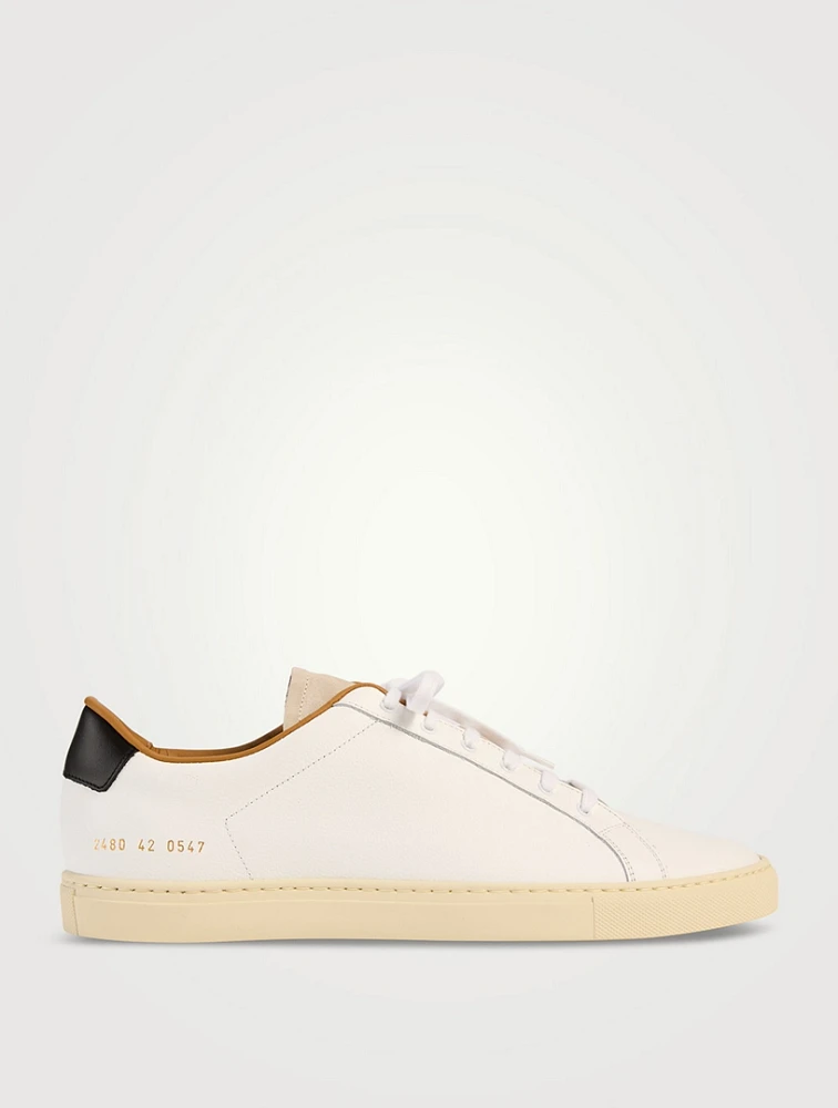 Retro Low-Profile Leather Sneakers