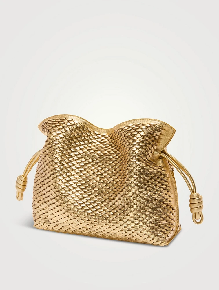 Flamenco Scales Metallic Leather Clutch