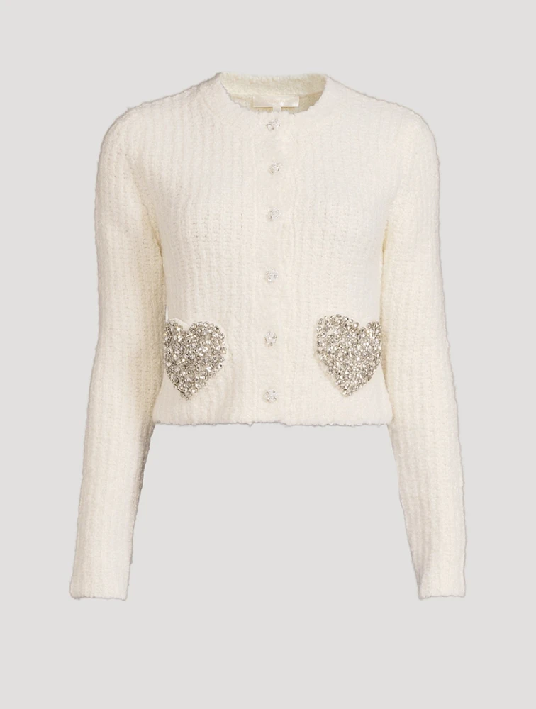 Leocadia Embellished-Heart Cardigan